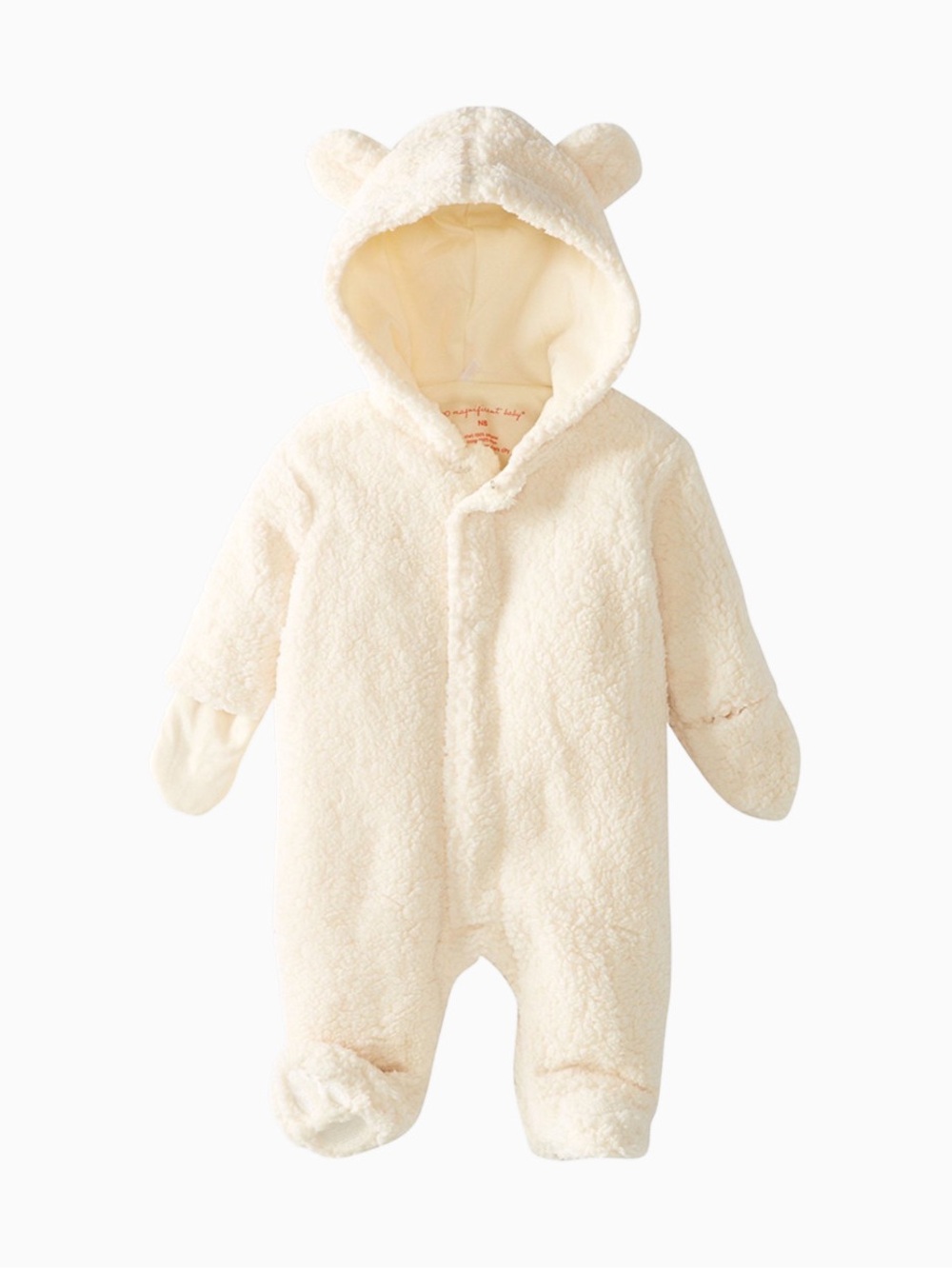 Magnetic Me Cozy Cream Baby Winter Suit with Hood and Ears